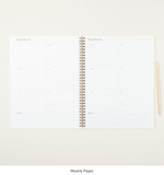 Navy Blue Colorful Dot Planner