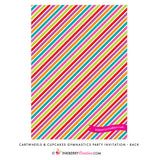 Cartwheels and Cupcakes Chalkboard Style (Boy & Girl) Gymnastics Party Invitation - inkberrycards