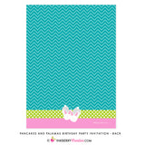 Pancakes and Pajamas Party Chalkboard Style Invitation - inkberrycards