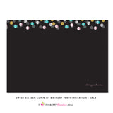 Sweet 16 Confetti Pop Party Invitation (Photo) - inkberrycards