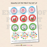 Fun on the Farm Birthday - Printable Cupcake Toppers - Instant Download PDF File - inkberrycards