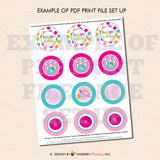 Perfect Strike Bowling Birthday (Girl) - Printable Cupcake Toppers - Instant Download PDF File - inkberrycards