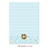 Donuts and Diapers - Baby Boy Sprinkle / Baby Shower Invitation (White Background)