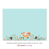 Woodland Forest Animal Baby Shower Invitation - inkberrycards