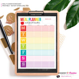 Printable Meal Planner and Food Tracker, Instant Download, PDF, Weekly Meal Planning, Food Tracking, Daily Meals Food Tracker, Food Journal