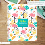 Fancy Flamingo - Custom, Personalized Spiral Notebook