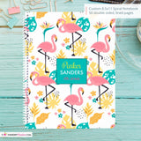 Fancy Flamingo - Custom, Personalized Spiral Notebook