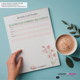 Digital, Printable Wellness Planner, Journal & Habit Tracker, Undated Self Care Workbook for Mental Health and Wellness Habit Tracking, PDF