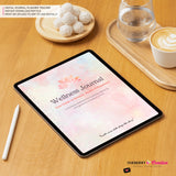 Digital, Printable Wellness Planner, Journal & Habit Tracker, Undated Self Care Workbook for Mental Health and Wellness Habit Tracking, PDF