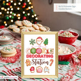 Christmas Cookie Decorating Station 8x10 Sign, JPEG, Instant Download, Digital File