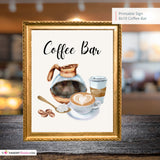 Coffee Bar Printable Sign, Wedding Sign, Bridal Baby Shower Birthday Party Coffee Bar Sign 8x10, PDF, Instant Download, Digital File