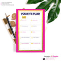 To Do List Notepad - Daily Planner Notepad - Gold, Pink and Navy