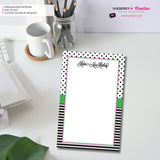 Preppy Dot Stripe - Personalized Notepad