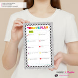 To Do List Notepad - Today's Plan - Premium Daily Planner Notepad - Black and White Rainbow Stripe
