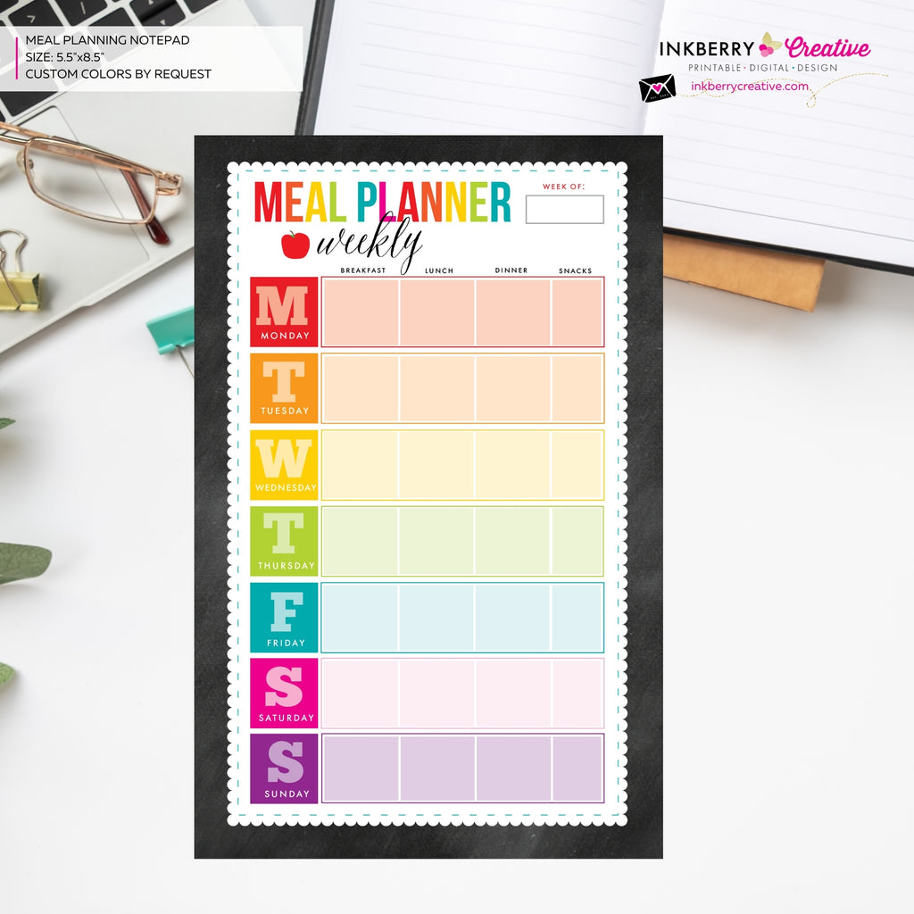 Easy Weekly Meal Planner Notepad