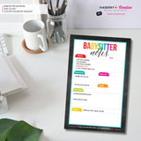 Babysitter Notepad - Color Tab Grid
