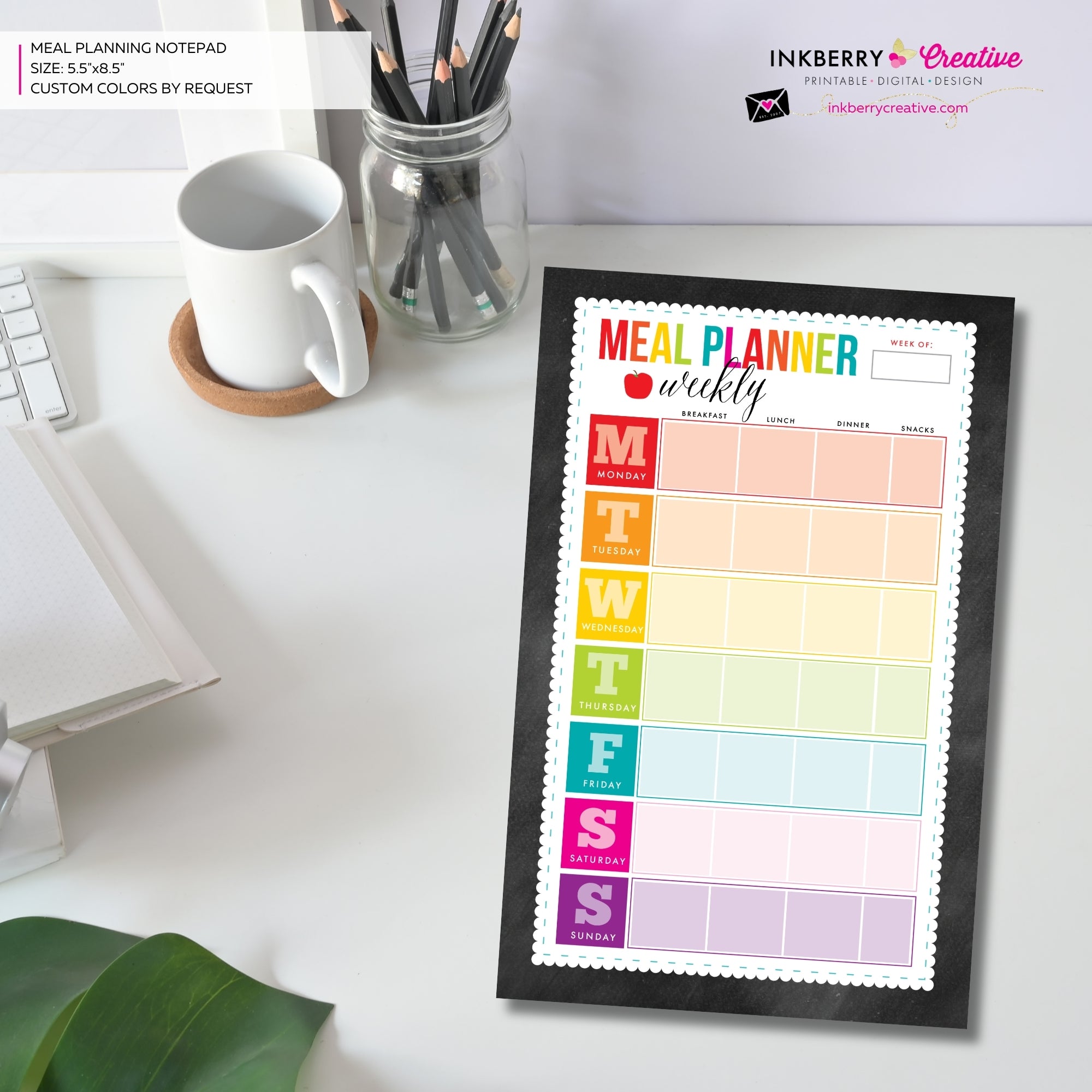 Easy Weekly Meal Planner Notepad