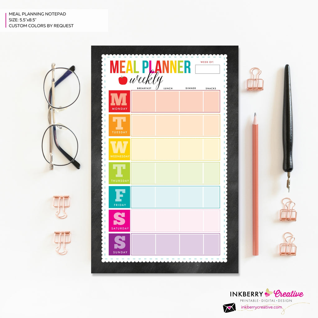 Easy Weekly Meal Planner Notepad