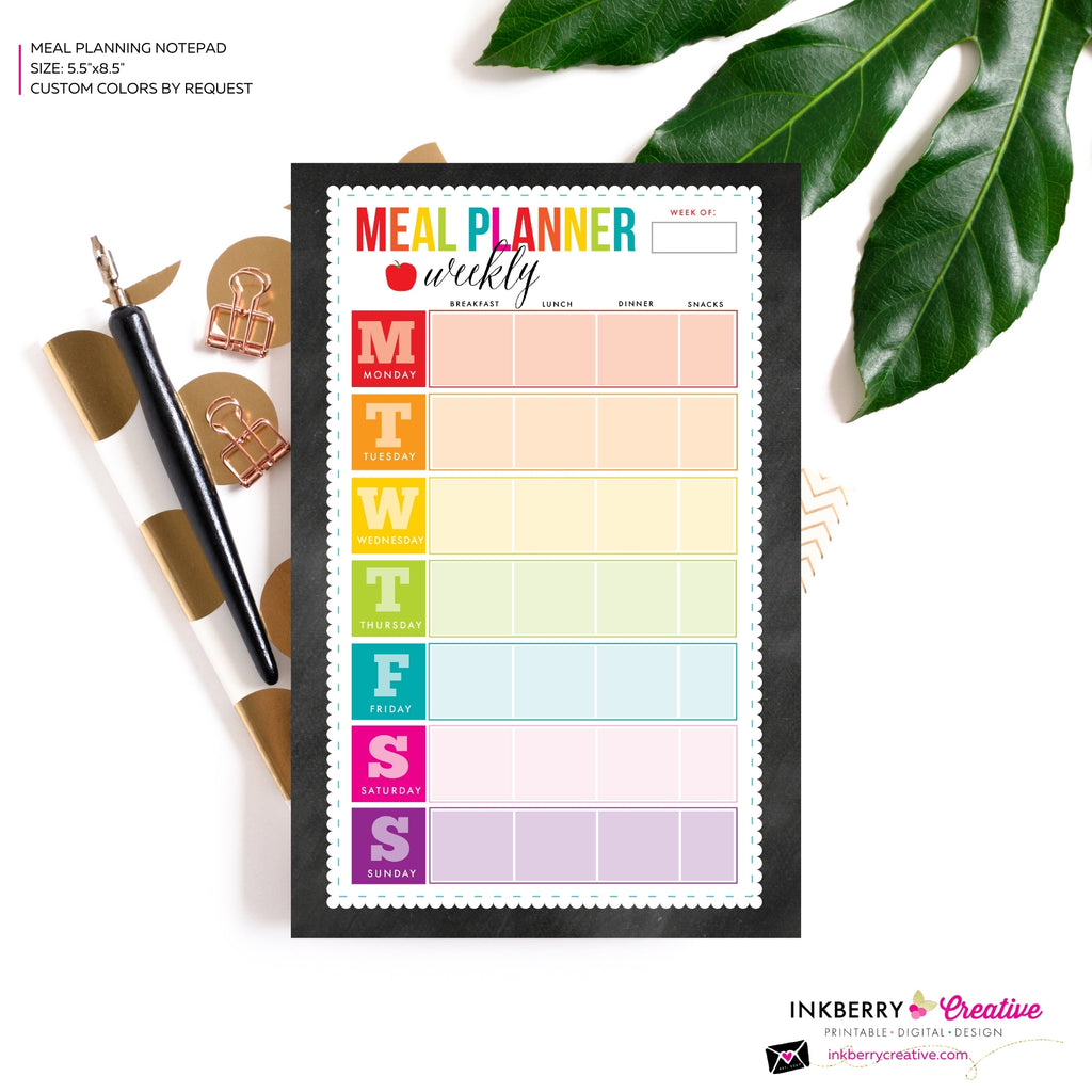 Easy Weekly Meal Planner Notepad
