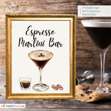 Espresso Martini Bar Printable Sign, Wedding, Bridal, Birthday Party Espresso Martini Bar Sign 8x10, PDF, Instant Download, Digital File