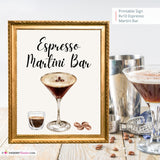 Espresso Martini Bar Printable Sign, Wedding, Bridal, Birthday Party Espresso Martini Bar Sign 8x10, PDF, Instant Download, Digital File