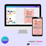 Gingerbread House Decorating Peppermints & Sprinkles Party Invitation - Editable in Canva