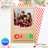 Big Cheer - Kraft Paper Style Christmas Photo Card, Family Holiday Photo Card, Custom Colors, Email Christmas Card, Editable in Canva
