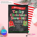 Tacky Christmas Sweater Party Invitation - Editable in Canva