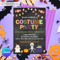Halloween Costume Party - Chalkboard Invitation - Editable in Canva