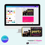 Graduation Confetti Pop Photo Invitation or Announcement, Edit in Canva