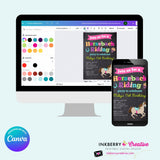 Horseback Riding Birthday Invitation - Chalkboard – Printable, Instant Download, Digital File, Edit in Canva