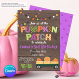 Pumpkin Patch Party Invitation - Instant Download, Printable, Edit in Canva