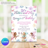 Pixie Fairy Enchanted Birthday Party - Printable, Instant Download, Edit in Canva