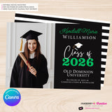 Big Year Elegant Script - Graduation Invitation or Announcement - Editable in Canva