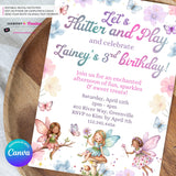 Pixie Fairy Enchanted Birthday Party - Printable, Instant Download, Edit in Canva