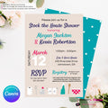 Stock the House Bridal Shower Invitation, Couples Co-ed Shower theme, House Warming Party Invitation, Printable, Digital File, Edit in Canva