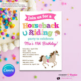 Horseback Riding Birthday Invitation – Printable, Instant Download, Digital File, Edit in Canva