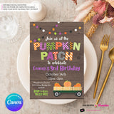 Pumpkin Patch Party Invitation - Instant Download, Printable, Edit in Canva