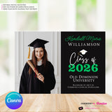 Big Year Elegant Script - Graduation Invitation or Announcement - Editable in Canva