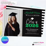Big Year Elegant Script - Graduation Invitation or Announcement - Editable in Canva