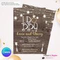 I Do Barbecue - Couples, Coed, Backyard Cookout, BBQ Theme Bridal Shower Invitation - Personalize and Edit in Canva