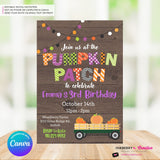 Pumpkin Patch Party Invitation - Instant Download, Printable, Edit in Canva