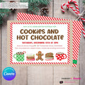Christmas Cookies and Hot Chocolate Party Invitation - Edit in Canva