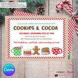 Christmas Cookies and Cocoa Party Invitation - Edit in Canva