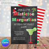 Mistletoe and Margaritas Christmas Party Invitation - Editable in Canva