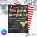 Mistletoe and Margaritas Christmas Party Invitation - Editable in Canva