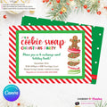 Christmas Cookie Swap Party Invitation - Edit in Canva