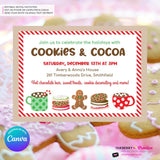 Christmas Cookies and Cocoa Party Invitation - Edit in Canva