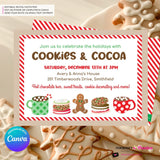 Christmas Cookies and Cocoa Party Invitation - Edit in Canva