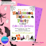 Halloween Pajama Party Invitation - Editable in Canva